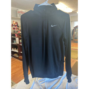 Nike Running Black Dri-Fit Athletic 1/4 Zip Pullover Womens Size S EUC